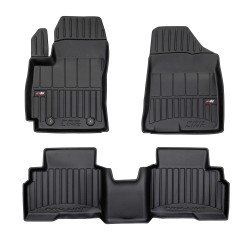 Tappetini per auto Proline 3D compatibili con Hyundai Kona II dal 2022 in poi su misura in gomma | Tipo Auto: Crossover | Set di tappetini premium | Materiale TPE durevole | Bordi più alti